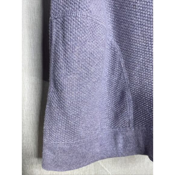 Pure Jill Top Sz Medium -Purple-Cashmere Blend Waffle Knit Boxy Comfy Casual - Picture 3 of 8